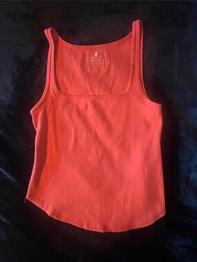 FREE PEOPLE Movement - Orange Scoop Neck Tank Top